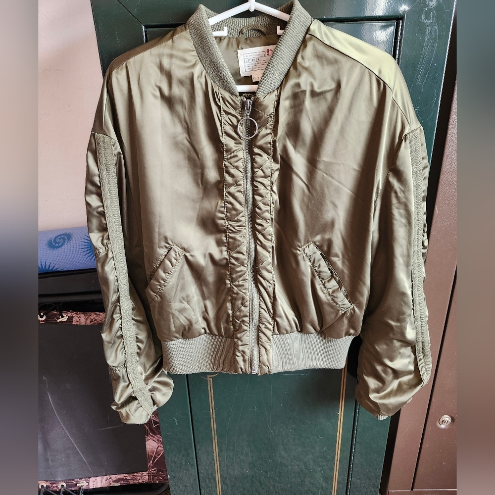 Olive Green Bomber Jacket